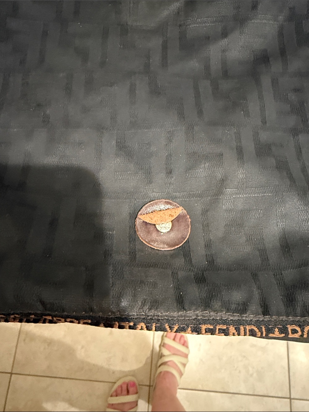 Fendi Brown and Black FF Monogram Tote with Leather Trim - Picture 3 of 13